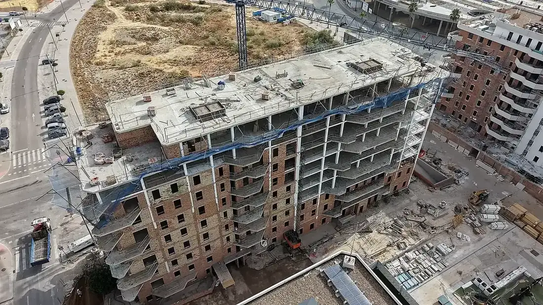 Avance de obra documentado desde el aire